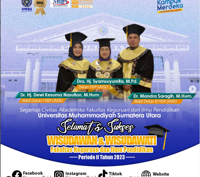 Selamat dan Sukses Kepada Wisudawan & Wisudawati FKIP UMSU Periode II Tahun 2023