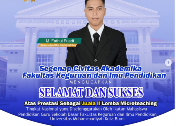 M. Fathul Fuadi Mahasiswa Program Studi Pendidikan Guru Sekolah Dasar Meraih Juara II Lomba Microteaching Tingkat Nasional