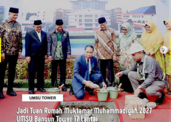 JADI TUAN RUMAH MUKTAMAR MUHAMMADIYAH 2027, UMSU BANGUN TOWER 17 LANTAI